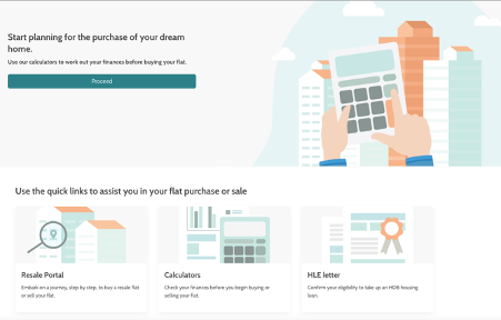 Screenshot of HDB flat portal