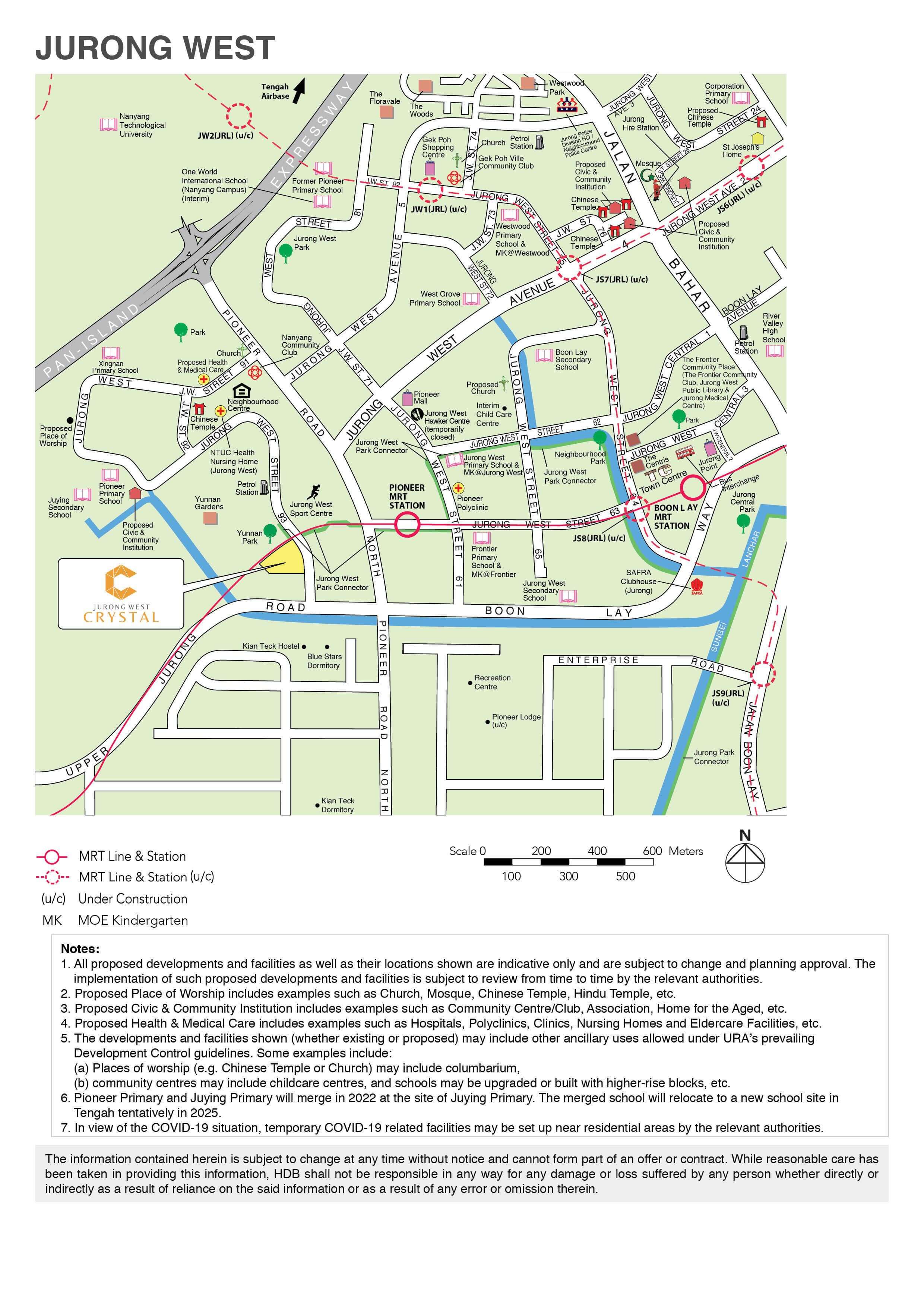 Town Map of Jurong West Crystal